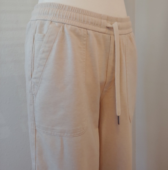 Athleta Heathered Women's Wide Leg Crop Pants in Cream size 6 - Picture 9 of 17